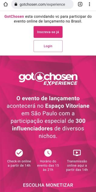 GotChosen evento